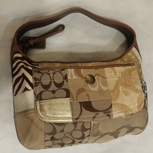 Coach Denim Patchwork Hobo Bag